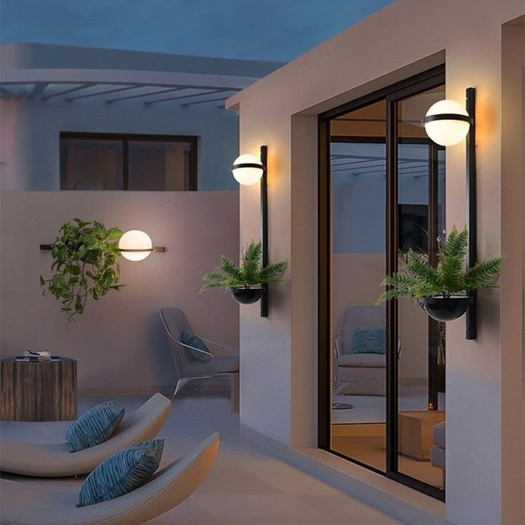 Lampara de pared al aire libre
